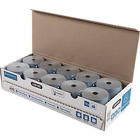 Thermorolle Safe Contact, 1-lagig, 52 g/m², B 80 mm x L 76 m, 80 mm Ø, 10 Rollen, blaugrau