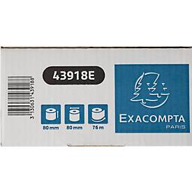 Thermorolle Safe Contact, 1-lagig, 52 g/m², B 80 mm x L 76 m, 80 mm Ø, 10 Rollen, blaugrau