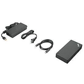 ThinkPad Universal USB-C-Dockingstation Lenovo, 2 x DP/1 x HDMI, diverse USB-Anschlüsse, LAN, B 171 x T 80 x H 37,5 mm, schwarz