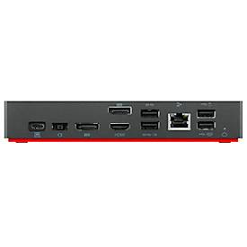 ThinkPad Universal USB-C-Dockingstation Lenovo, 2 x DP/1 x HDMI, diverse USB-Anschlüsse, LAN, B 171 x T 80 x H 37,5 mm, schwarz