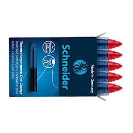 TiErsatzminen für Tintenroller Schneider One Change, 5 Stk., rot