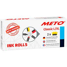 Tintenrollen für METO® Preisauszeichner Classic L/Classic XL, schwarz, 2 Stück
