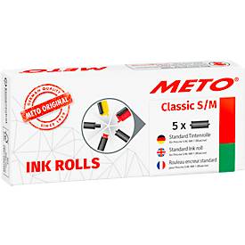 Tintenrollen für METO® Preisauszeichner Classic S/Classic M/ ProLine S/ProLine M, schwarz, 5 Stück