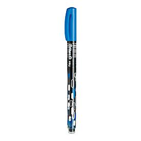 Tintenroller Pelikan Inky, blauschreibend, Strichbreite 0,5 mm, Tintenreglersystem & Sichtfenster, Kappenverschluss, Kunststoff, blau