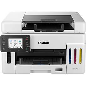 Tintenstrahl Multifunktionsdrucker Canon MAXIFY GX6550, 3-in-1, USB/WLAN, Auto-Duplex/Mobildruck/Cloud, bis A4, schwarz-weiß, inkl. CMYK-Tintenflaschen