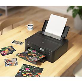 Tintenstrahldrucker Canon PIXMA TS705a, USB/LAN/WLAN, Auto-Duplex/Mobildruck, bis A4, inkl. 5 CMYK-Patronen, schwarz