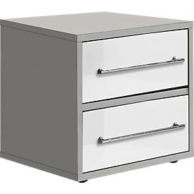 Tiroir pour armoire, avec façade vitrée, blanc