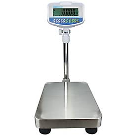 Tisch-Kontrollwaage ae ADAM GBK 15Mplus, geeicht, Ablesbarkeit 5 g/Wägebereich bis 15 kg, RS-232, Netz- und Akkubetrieb, Plattform B 300 x T 400 mm