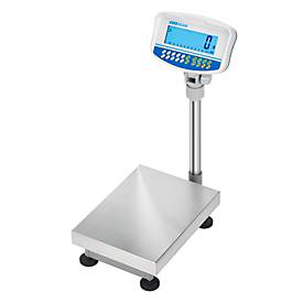 Tisch-Kontrollwaage ae ADAM GBK-Plus 60, ungeeicht, Ablesbarkeit 2 g/Wägebereich bis 60 kg, RS-232, Netz- und Akkubetrieb, Plattform B 300 x T 400 mm