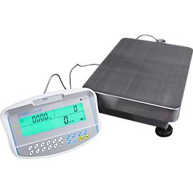 Tisch-Zählwaage Adam GBC 32, Wägebereich 1 g-32 kg, LC-Display, Ziffernblock, RS-232, Netzanschluss/Akku, B 300 x T 520 x H 680 mm, Edelstahl, grau