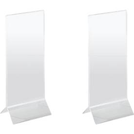Tischaufsteller, Acryl, gerade, 1/3 DIN A4, 2 Stück