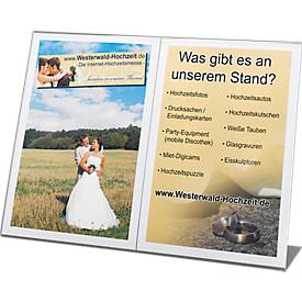 Tischaufsteller, Acryl, schräg, A3 quer, 2 Stück