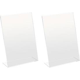 Tischaufsteller, Acryl, schräg