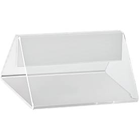 Tischaufsteller, glasklare Acryl