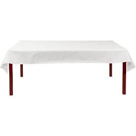 Tischdecke ProNappe, wasserabweisend, abwischbar, reißfest, L 20 m x B 1200 mm, recycelbares Spunbond, weiß, 1 Rolle