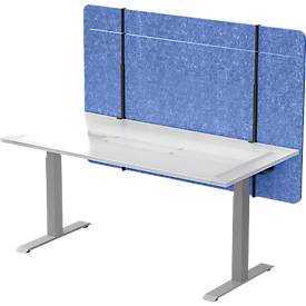 Tischhalterung SOLIDO Varioplex, für Akustik Tischtrennwand AKUSTIX Vario/Vario Eco, für Tischplatten mit T 17-30 mm, B 43 x H 600 mm, schwarz, 2 Stück