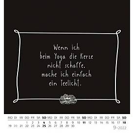 Image of Tischkalender Korsch „Visual Words Black“, für das Jahr 2022, 1 Titelbild, 12 Monatsblätter mit Sprüchen, Papier, weiß-schwarz