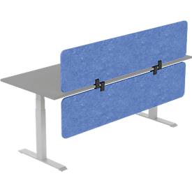 Tischklemme SOLIDO V, für Akustik Tischtrennwand AKUSTIX Vario/Vario Eco, 1-seitige Befestigung, inkl. Schrauben, Aluminium-Druckguss, schwarz, 2 Stück