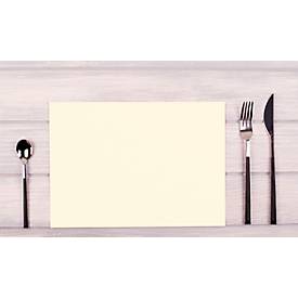 Tischset ProNappe, wasserabweisend, abwischbar, reißfest, L 405 x B 305 mm, recycelbares Spunbond, elfenbein, 1 Schachtel mit 100 Stück