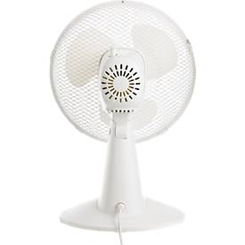 Tischventilator, 3 Stufen, B 345 x T 260 x H 470 mm, weiß 