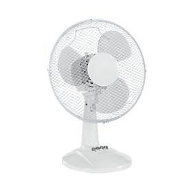 Tischventilator, 3-stufig, oszillierend, höhenverstell- & schwenkbar, mit Rotor Ø 300 mm & 40 W Leistung, weiß