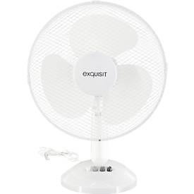 Tischventilator exquisit VT 34062 we, Leistung 35 W, 3 Leistungsstufen, oszillierend, neigbar, mit Tragegriff, Rotor Ø 300 mm, weiß