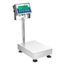Tischwaage ae ADAM Gladiator GGB 35, ungeeicht, wasserfest, Ablesbarkeit 1 g/Wägebereich bis 35 kg, RS-232, LED, Netz-/Akkubetrieb, Edelstahl