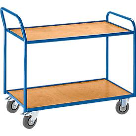 Tischwagen, gekröpfter Schiebebügel, 2 Etagen