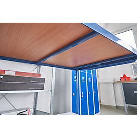 Tischwagen "Grey Edition", Stahl/Holz, 2 Etagen, L 1000 x B 700 mm, bis 600 kg, anthrazitgrau/mittelgrau