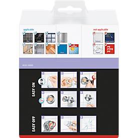 Toilettenpapierhalter tesa Moon, Befestigung ohne Bohren, inkl. Klebelösung, ablösbar, Edelstahloptik