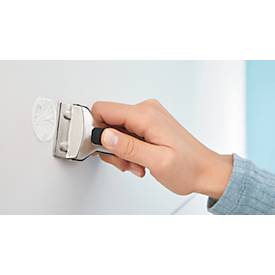 Toilettenpapierhalter tesa Moon, Befestigung ohne Bohren, inkl. Klebelösung, ablösbar, Edelstahloptik