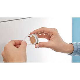 Toilettenpapierhalter tesa Moon, Befestigung ohne Bohren, inkl. Klebelösung, ablösbar, Edelstahloptik