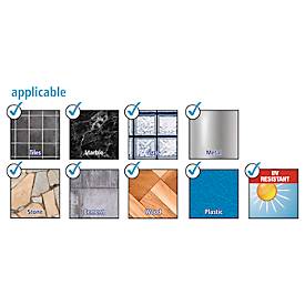 Toilettenpapierhalter tesa Moon, Befestigung ohne Bohren, inkl. Klebelösung, ablösbar, Edelstahloptik