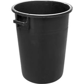 Tonne, aus HDPE, stapelbar 100 Liter, schwarz