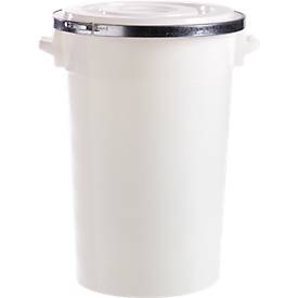 Tonne, aus Kunststoff, inklusive Deckel, 75 oder 100 Liter
