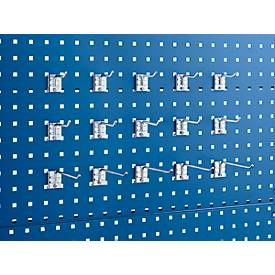 Tool hook set A, for material cabinets with perforated grid walls, 15 pieces