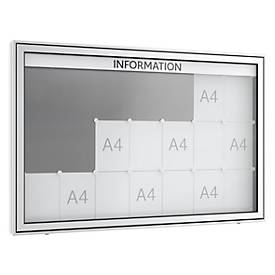 Top-Schaukästen, spitz, 60 mm tief, alusilber