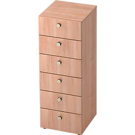 TOPAS LINE ladekast, 3 OH, B 400 mm, notendecor/noten decor