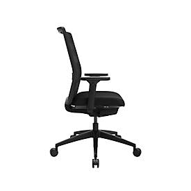 Topstar Bürostuhl AirWork, mit Armlehnen, Auto-Synchronmechanik, Muldensitz, Netzrücken mit Lordosenstütze, schwarz