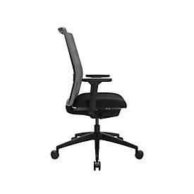 Topstar Bürostuhl AirWork, mit Armlehnen, Auto-Synchronmechanik, MuldensitzNetzrücken, grau/schwarz