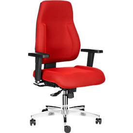 Topstar Bürostuhl FEEL GOOD, Synchronmechanik, ohne Armlehnen, hohe Rückenlehne, großer Muldensitz, rot