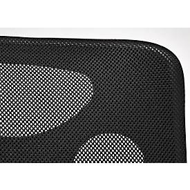 Topstar Bürostuhl Net Pro 100, mit Armlehnen, Punktsynchronmechanik, Bandscheibensitz, Netzrücken, Stiftung Warentest GUT 2,3, schwarz/alusilber