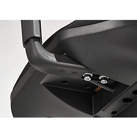 Topstar Bürostuhl Net Pro 100, mit Armlehnen, Punktsynchronmechanik, Bandscheibensitz, Netzrücken, Stiftung Warentest GUT 2,3, schwarz/alusilber