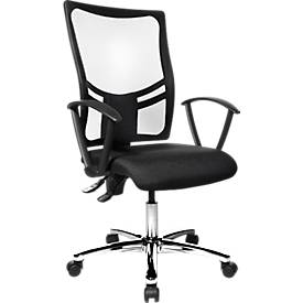 Topstar Bürostuhl NETZ POINT 100, ohne Armlehnen, Knierolle, atmungsaktive Rückenlehne