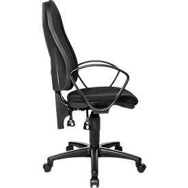 Topstar Bürostuhl Point 60, mit Armlehnen, Permanentkontaktmechanik, Muldensitz, schwarz