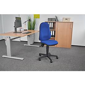 Topstar Bürostuhl Point 600, Permanentkontakt-Mechanik, ohne Armlehnen, Muldensitz, blau