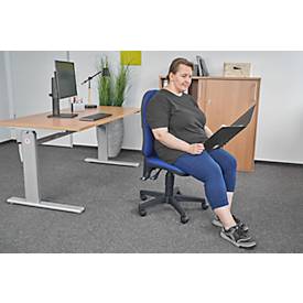 Topstar Bürostuhl Point 600, Permanentkontakt-Mechanik, ohne Armlehnen, Muldensitz, blau