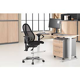 Topstar Bürostuhl SITNESS 15, Permanentkontakt, mit Armlehnen, Netzrücken, Fitness-Orthositz, schwarz