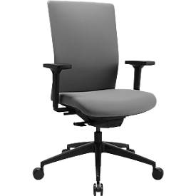 Topstar Bürostuhl Sitness AirWork G, Sandwich-Polsterung, 3D-Flachsitz, Synchronmechanik, höhenverstellbare Lordosenstütze, AGR-zertifiziert, grau