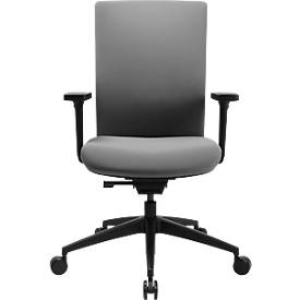 Topstar Bürostuhl Sitness AirWork G, Sandwich-Polsterung, 3D-Flachsitz, Synchronmechanik, höhenverstellbare Lordosenstütze, AGR-zertifiziert, grau